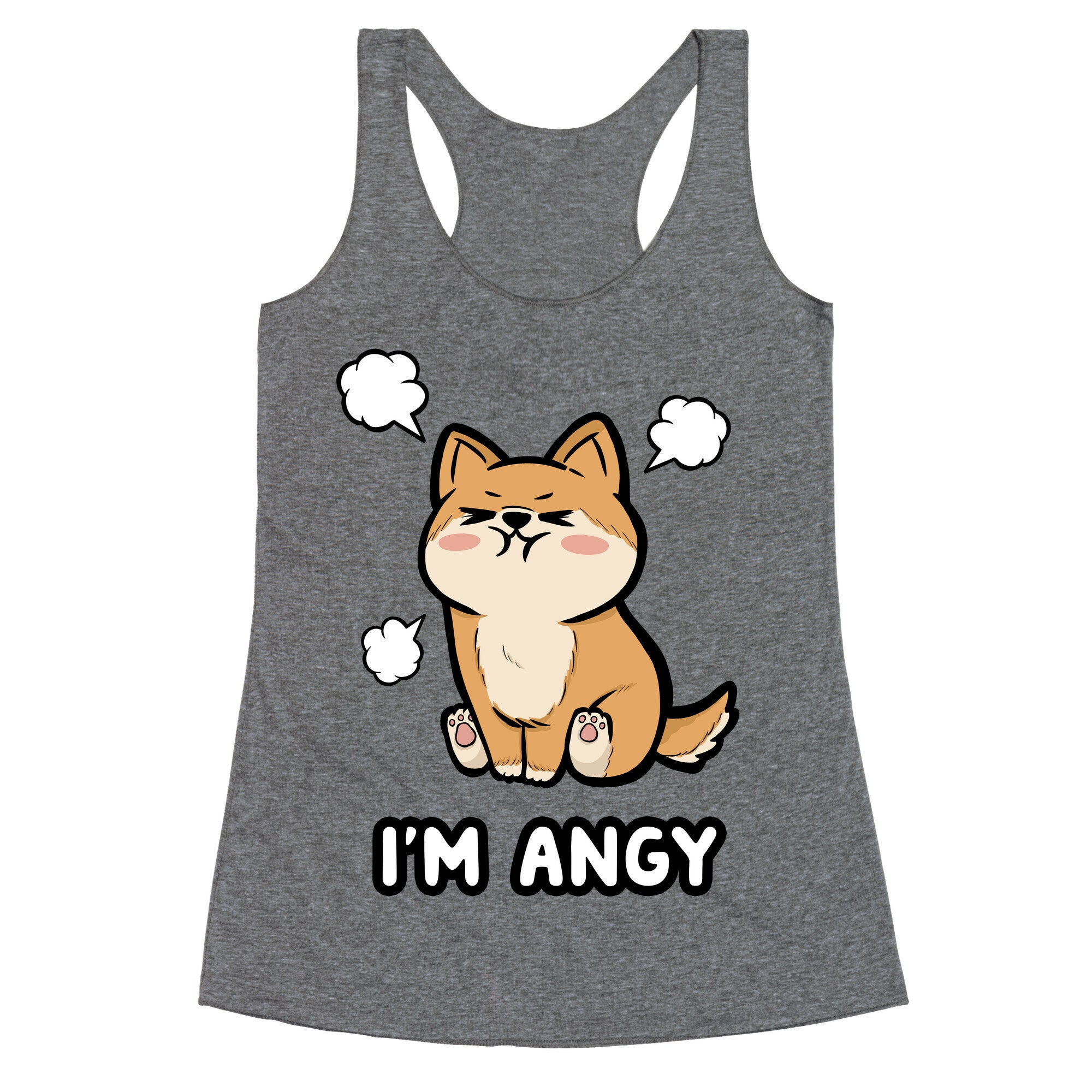 I'm Angy Shiba Inu Racerback Tank